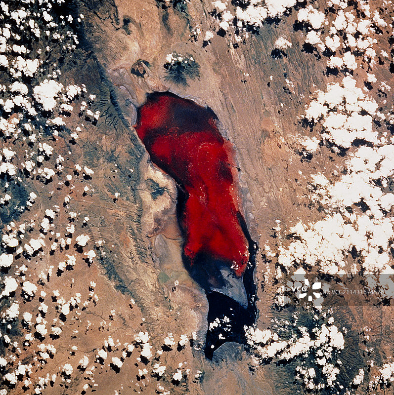 从太空看纳特龙湖图片素材