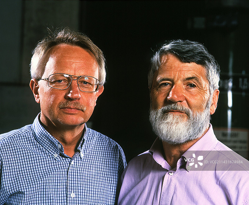 彼得·阿姆布鲁斯特与西格德·霍夫曼：物理学家图片素材