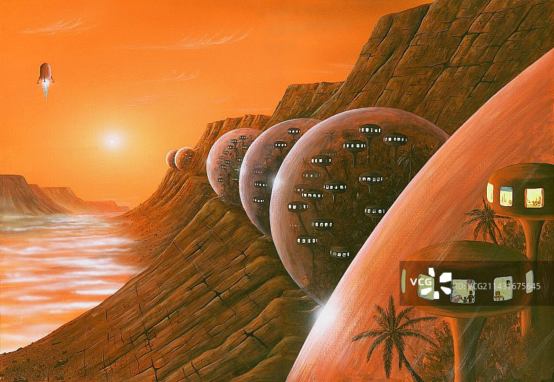 火星殖民地艺术作品图片素材