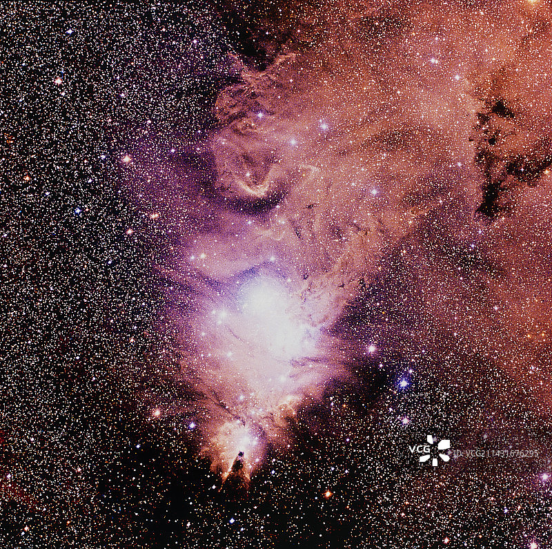 麒麟座锥状星云的光学图像图片素材