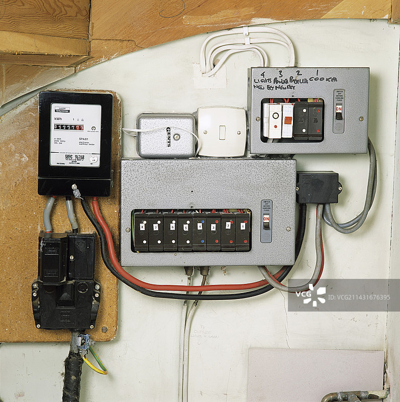 电表和保险丝盒图片素材