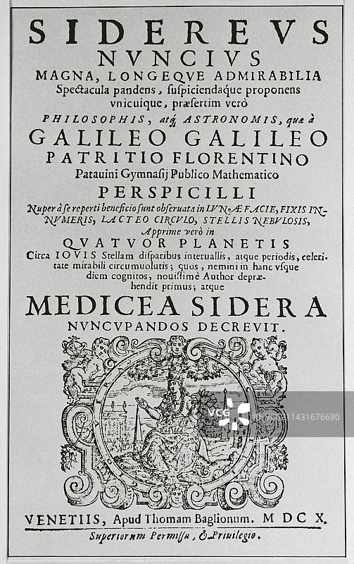 伽利略著作的扉页图片素材