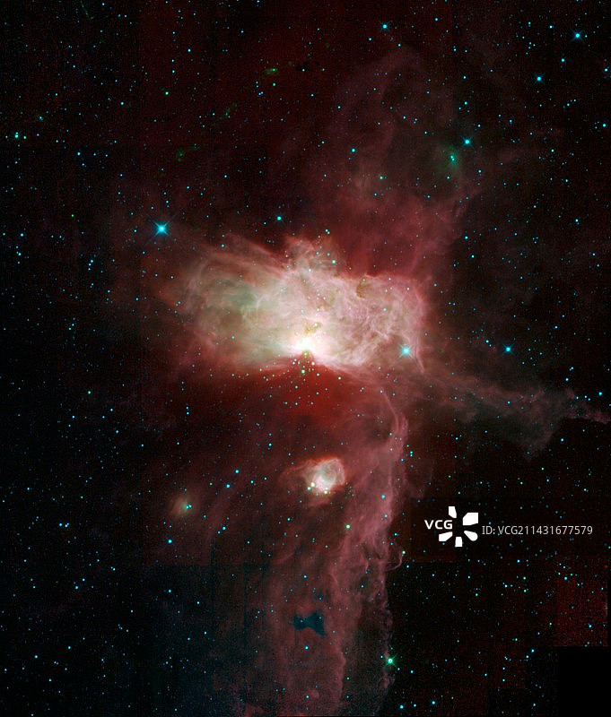 猎户座星云红外图像图片素材