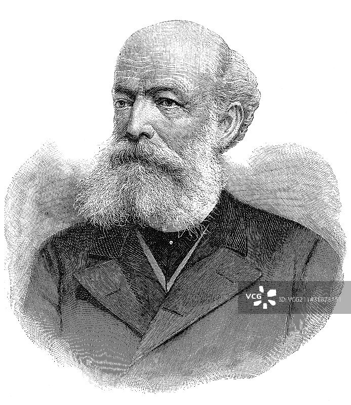 奥古斯特·凯库勒，德国化学家图片素材