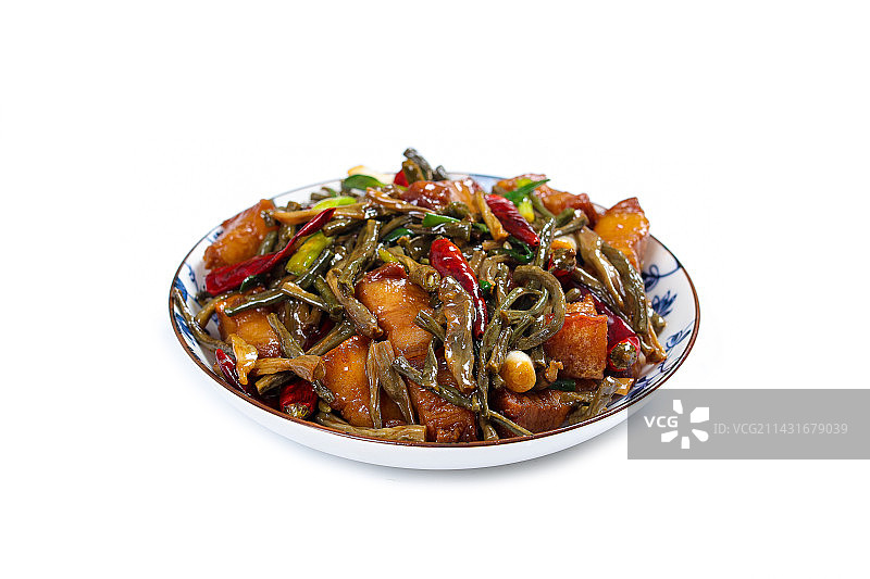 美味下酒菜干豆角炖红烧肉图片素材