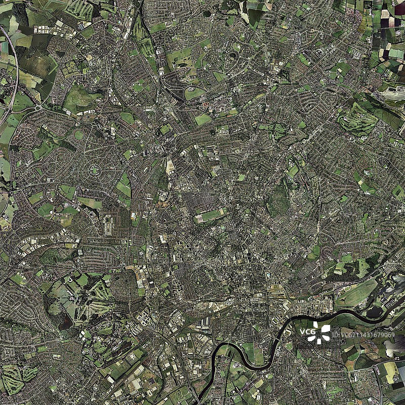 英国诺丁汉鸟瞰图图片素材