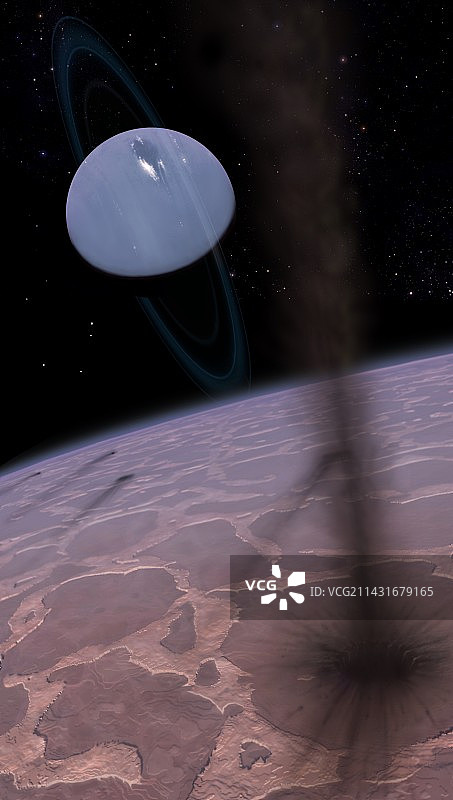 海卫一与海王星图片素材