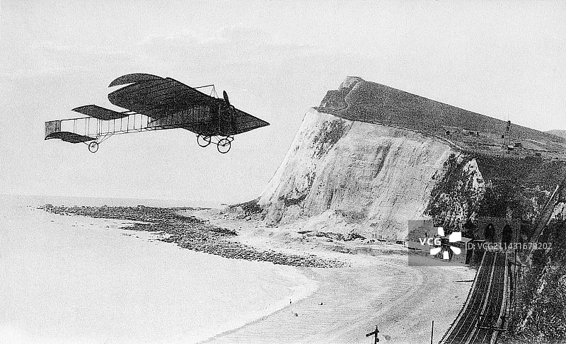 1909年首次飞越英吉利海峡图片素材