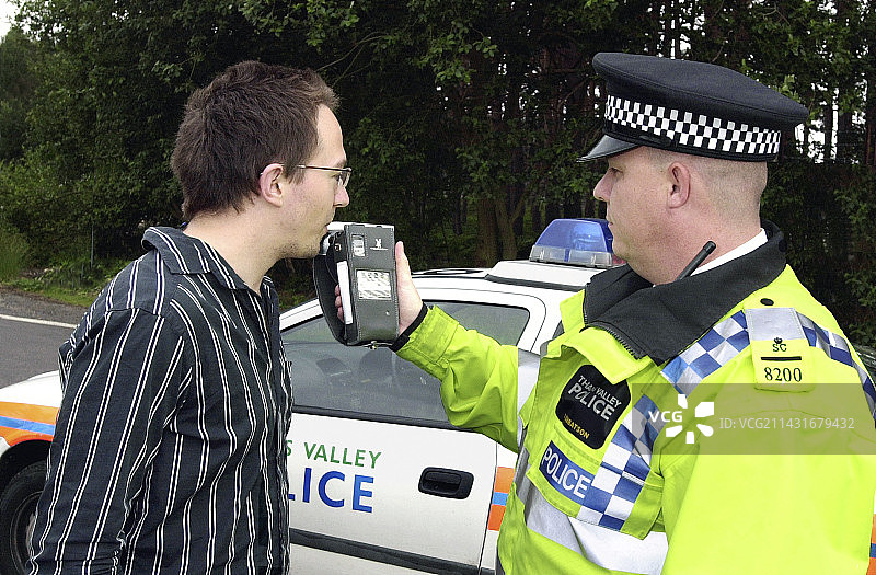 路边酒精测试仪图片素材