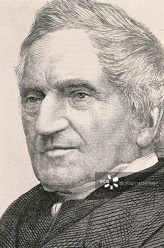 英国地质学家亚当·塞奇威克图片素材