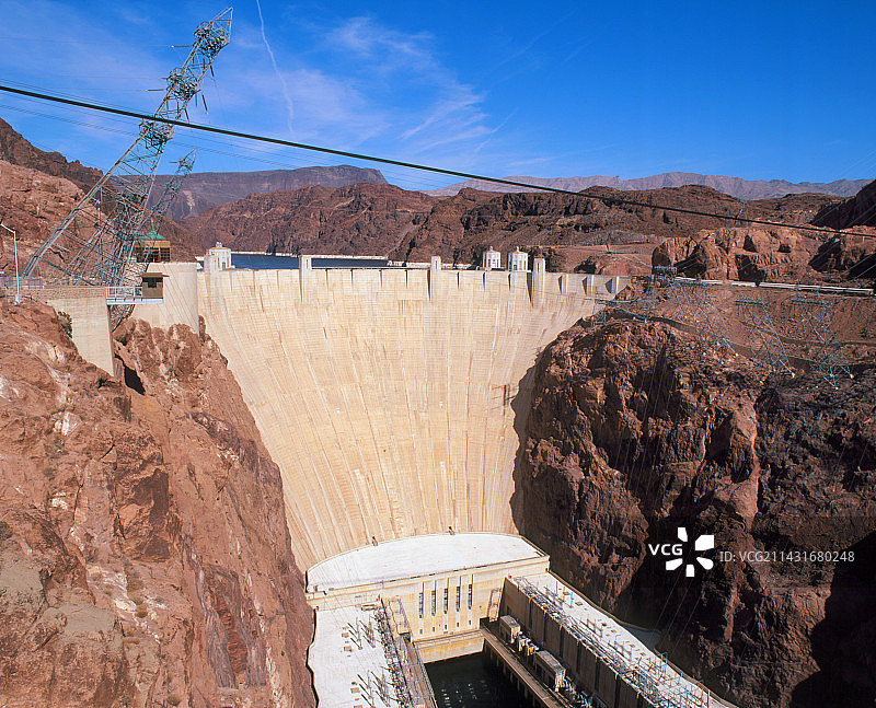 科罗拉多河胡佛水力发电站，美国图片素材