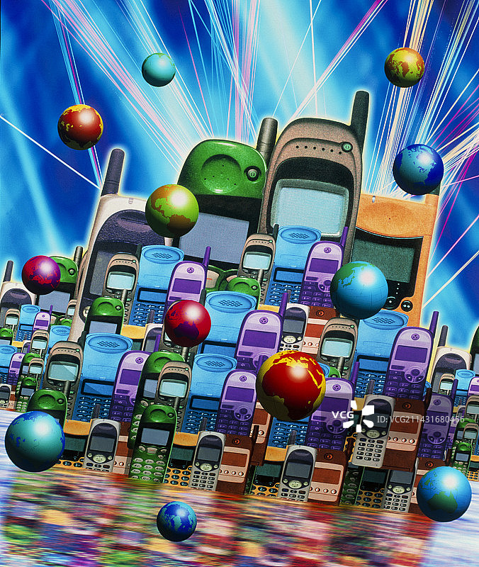 全球电话通讯概念图图片素材