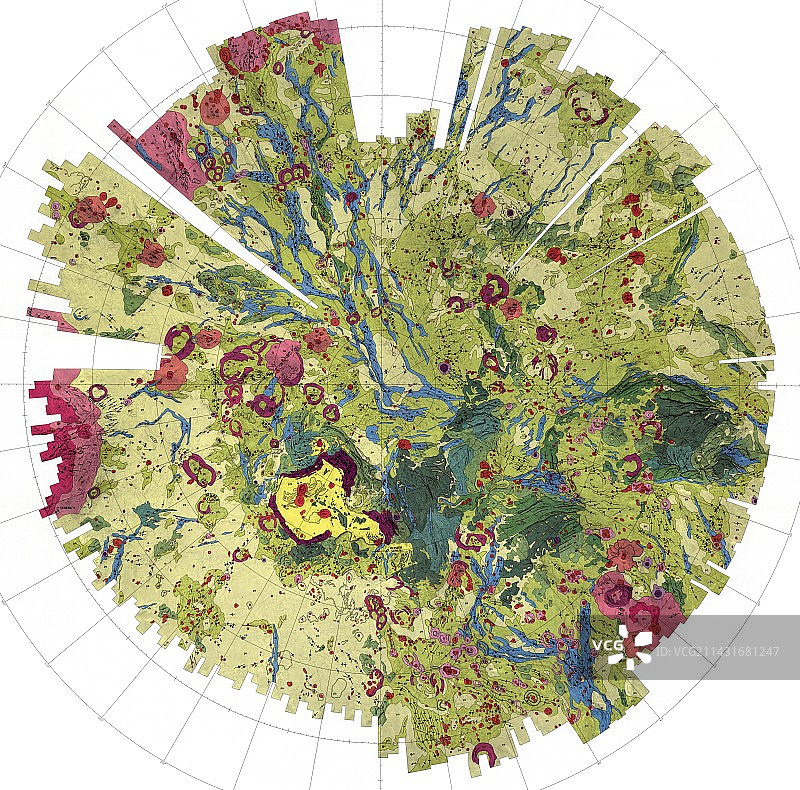 金星地质图图片素材