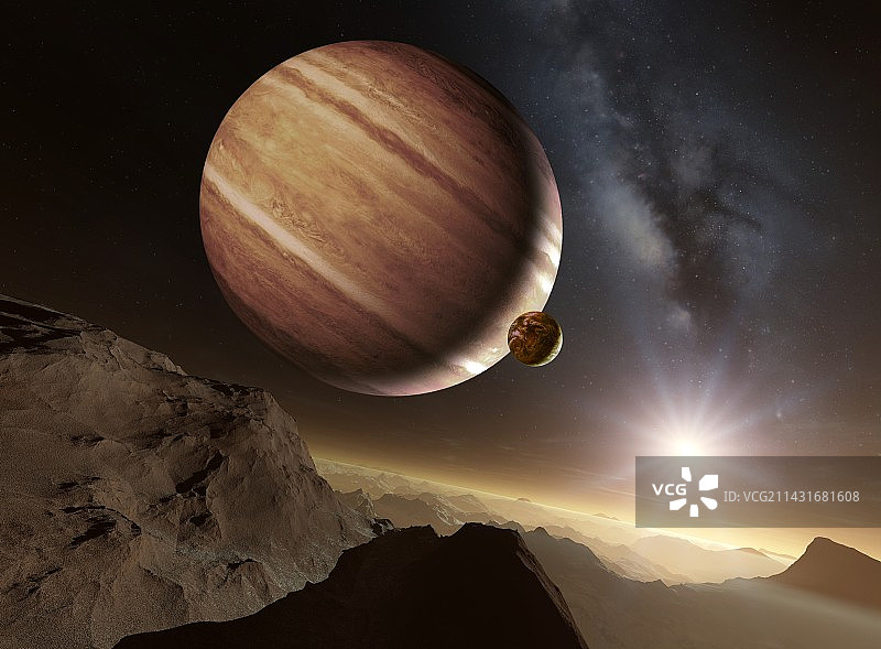 类地外星行星插图图片素材