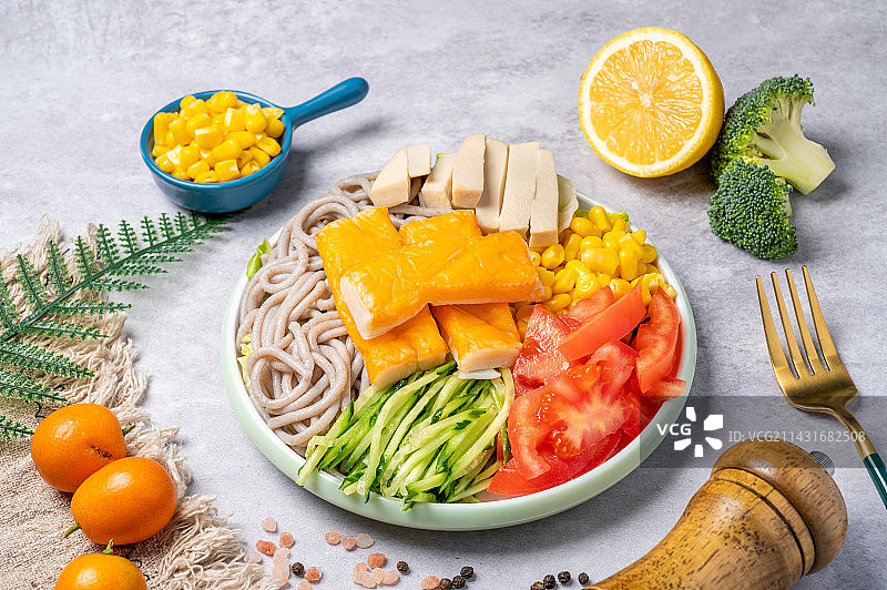 荞麦面沙拉图片素材