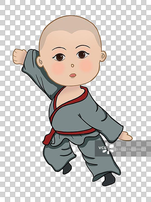 习武小和尚图片素材