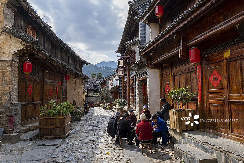 云南临沧凤庆县鲁史古镇，由于交通不便，游客知道的少，一个被低估的古镇。图片素材