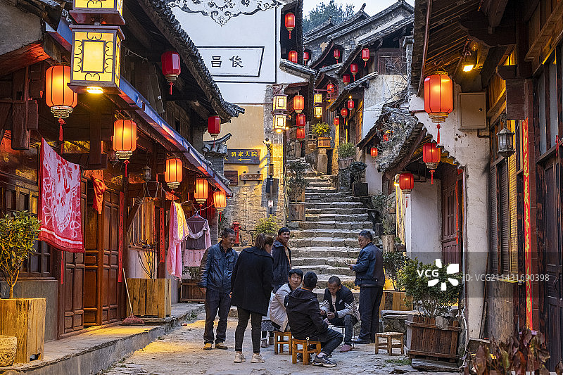 云南临沧凤庆县鲁史古镇，由于交通不便，游客知道的少，一个被低估的古镇。图片素材