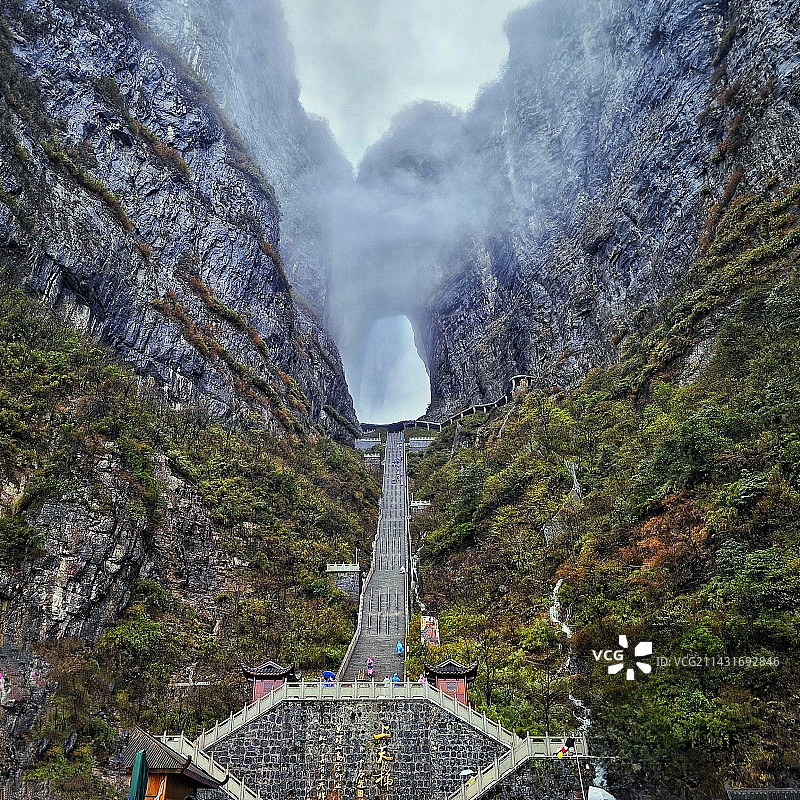 张家界风光天梯图片素材