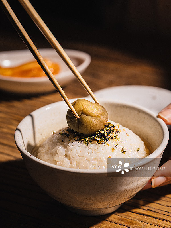 梅子茶泡饭图片素材