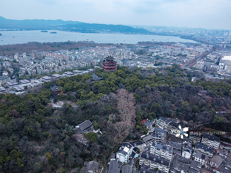 杭州 吴山城隍阁 吴山景区 西湖 吴山广场 银泰百货图片素材