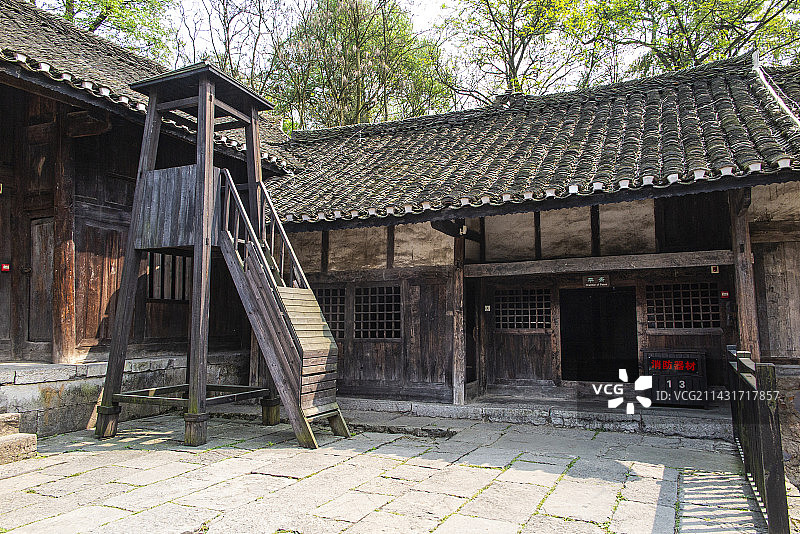 中国贵州贵阳市息烽县息烽集中营旧址、息烽集中营革命历史纪念馆,图片素材