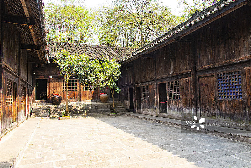 中国贵州贵阳市息烽县息烽集中营旧址、息烽集中营革命历史纪念馆,图片素材