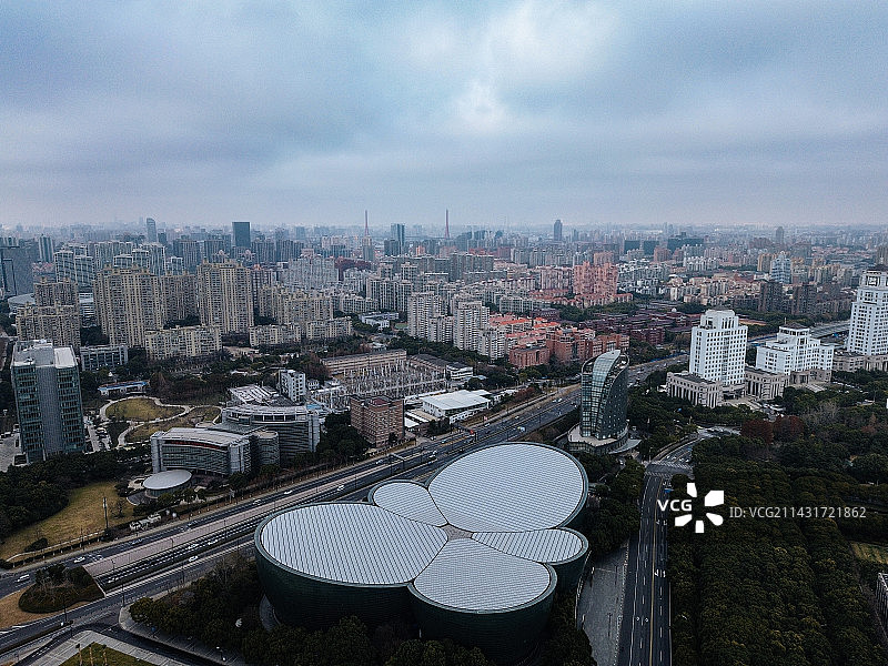 上海 上海科技馆 东方艺术中心 世纪广场 世纪公园 上海博物馆 杨高南路 东方希望大厦图片素材