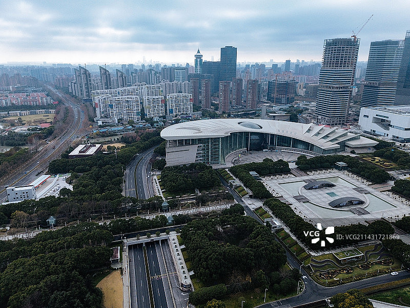 上海 上海科技馆 东方艺术中心 世纪广场 世纪公园 上海博物馆 杨高南路 东方希望大厦图片素材