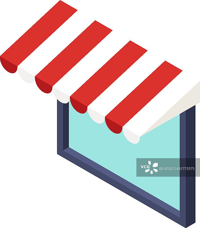 咖啡厅窗户等距大方块图标图片素材