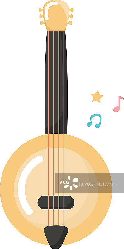 彩色班卓琴设计图片素材