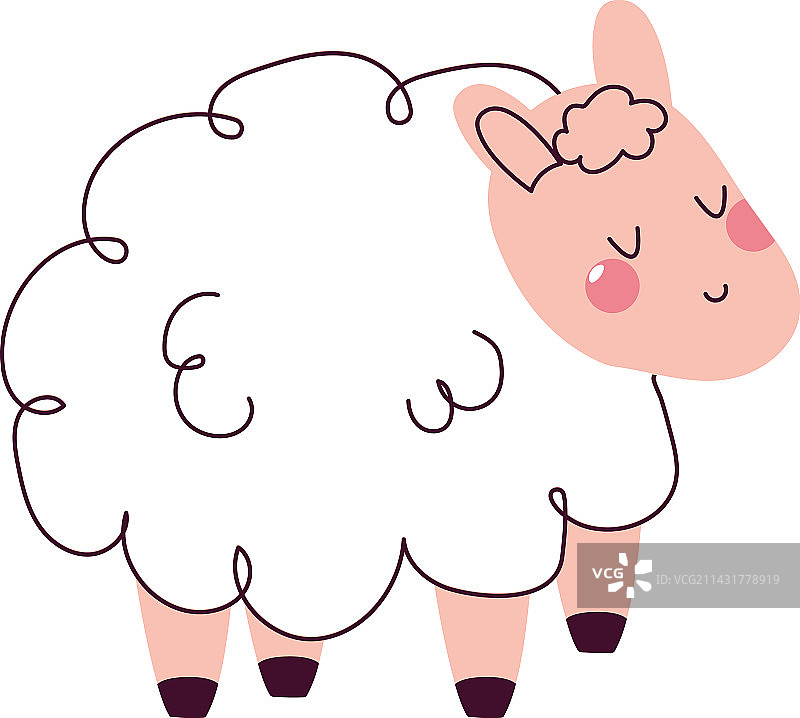 脸红的绵羊设计图片素材