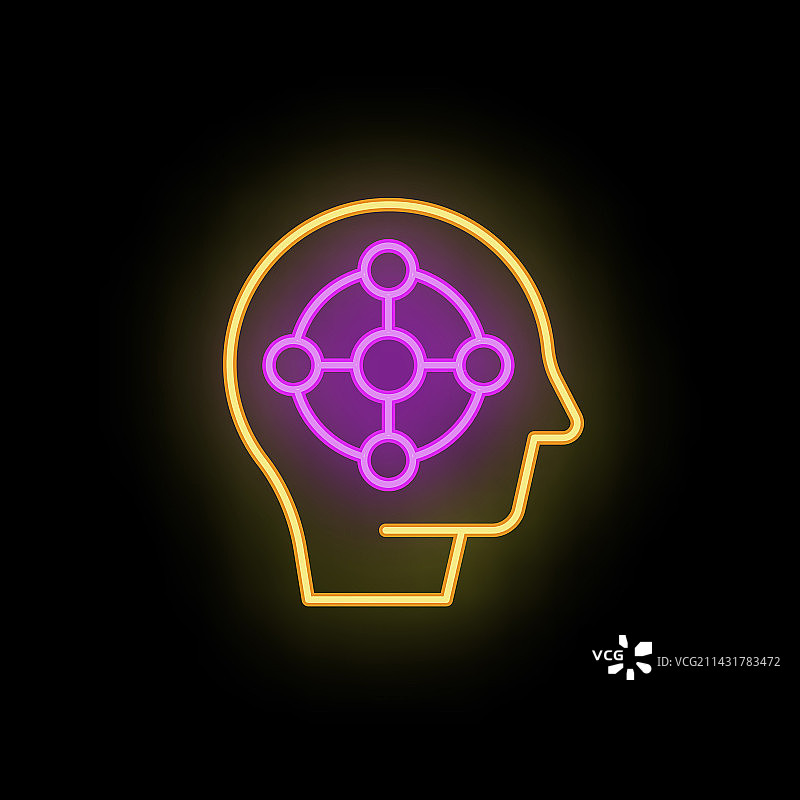 精神超负荷霓虹灯图标图片素材