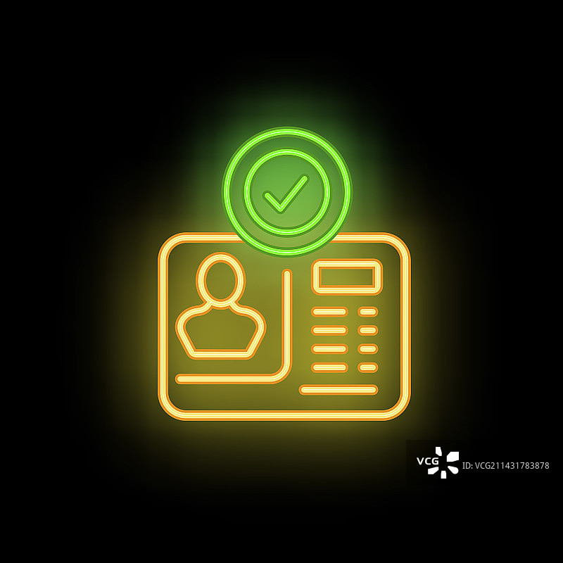 信用卡霓虹灯图标图片素材