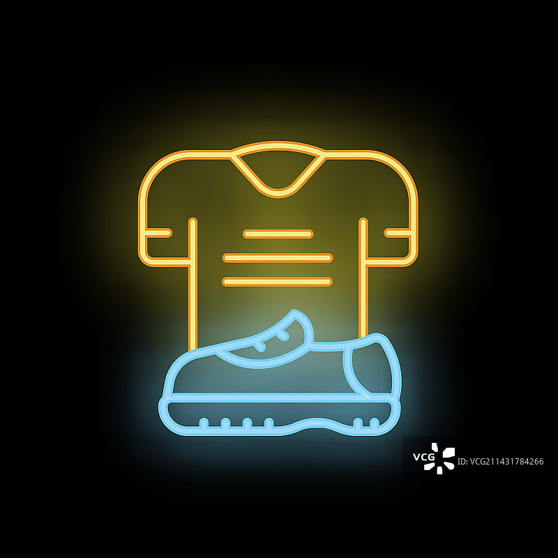 运动用品霓虹灯图标图片素材