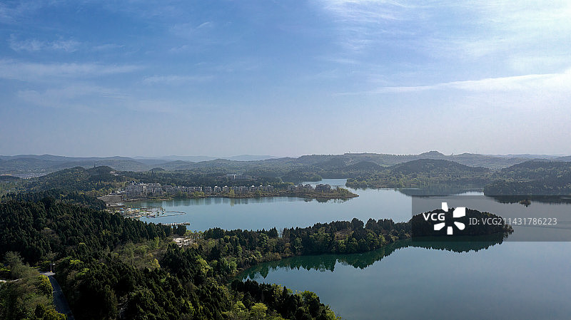 四川绵阳仙海水利风景区图片素材