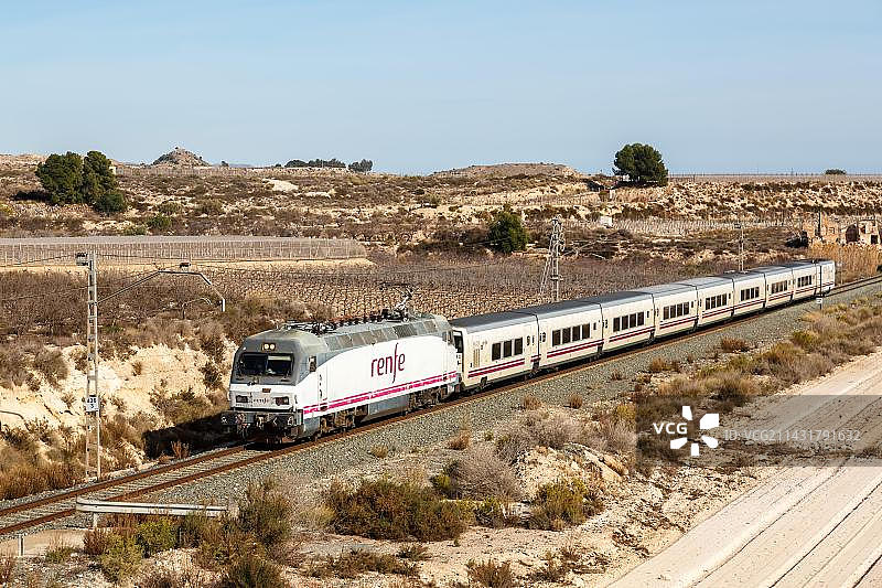 西班牙阿利坎特附近的塔尔戈列车图片素材