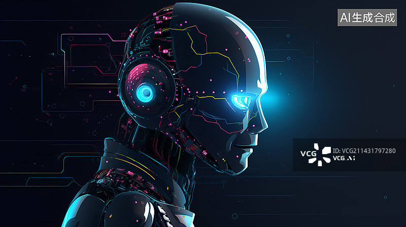 【AI数字艺术】人工智能机器人科技图片素材