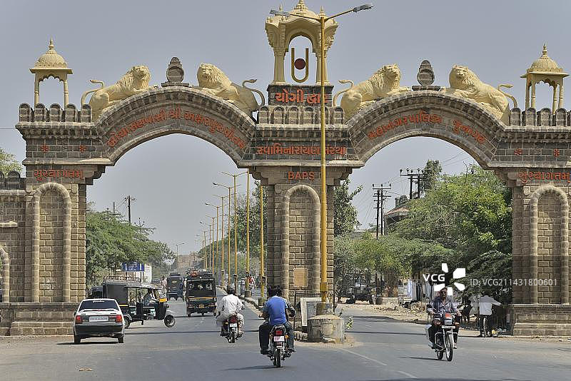 印度古吉拉特邦朱纳加德的狮子城门图片素材