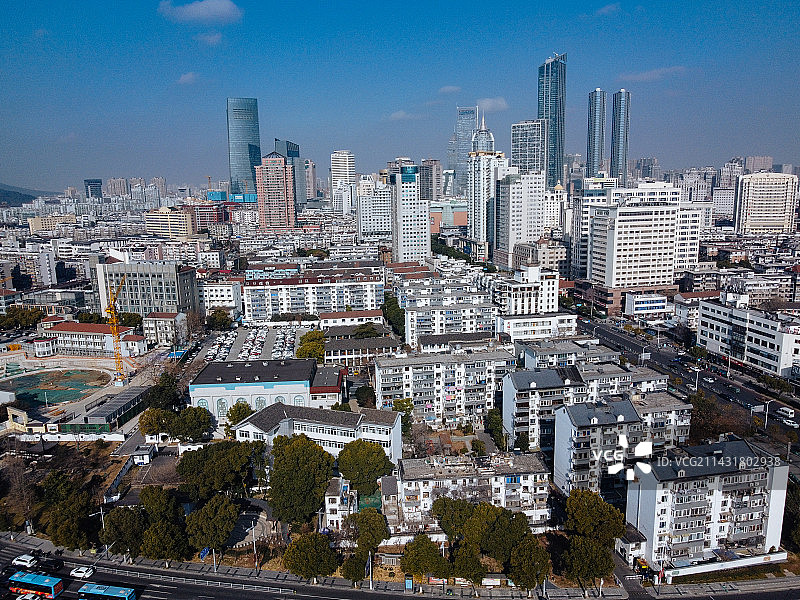 无锡 南禅寺 三阳广场 财富大厦 大东方百货 云蝠大厦 南长街 解放路 苏宁图片素材
