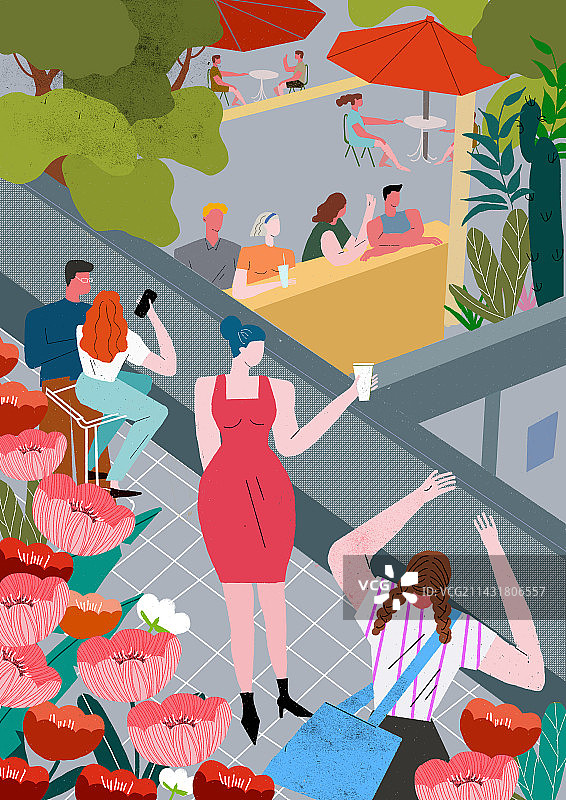 逛商场，会遇见一些有趣的人，有趣的事。图片素材