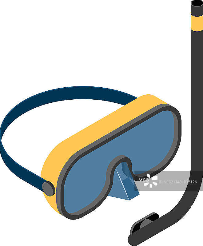 潜水面罩构图图片素材