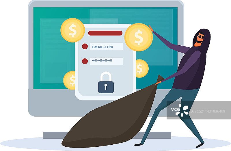 网络犯罪计算机组合图片素材