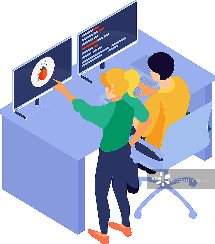 2.5D程序员Bug构成图片素材