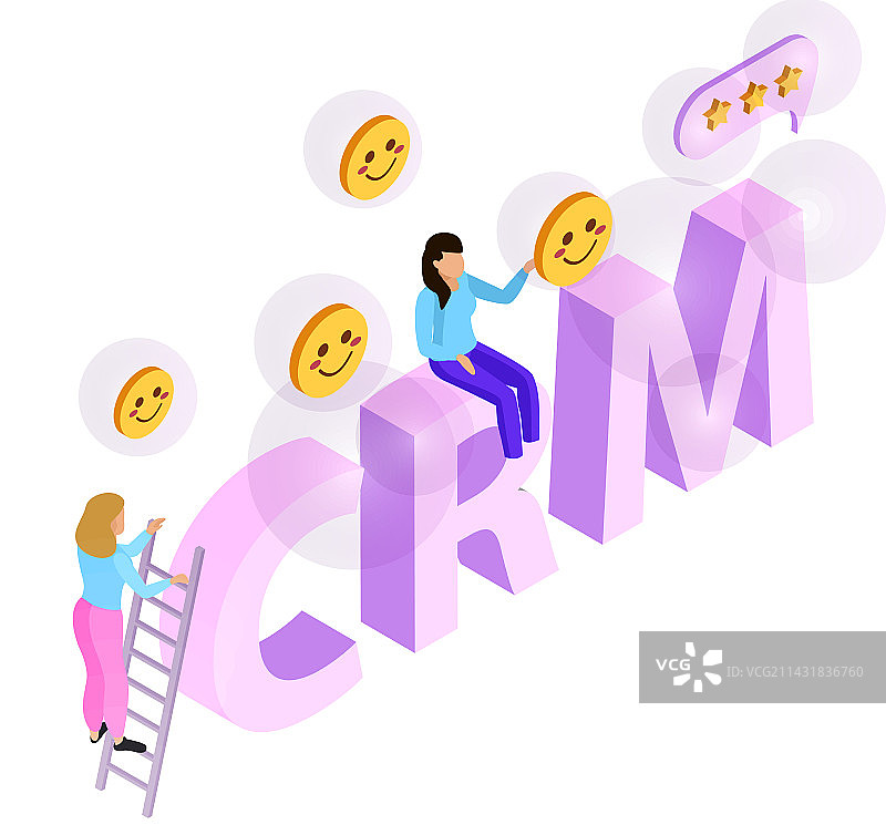 CRM文本等距构成图片素材