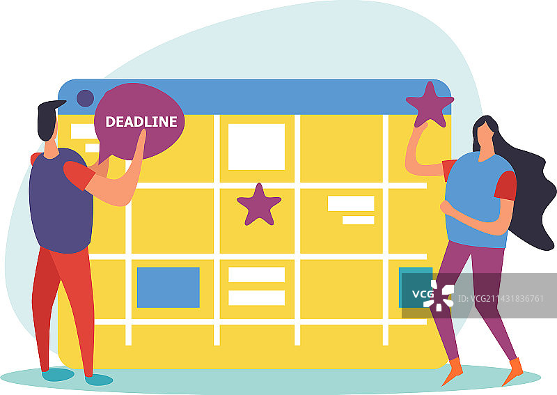 扁平风格的截止日期日历设计图片素材