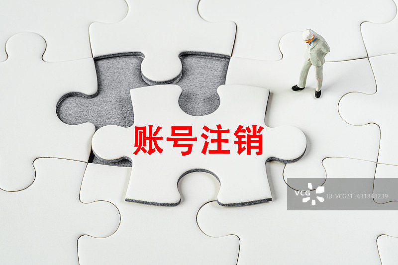 账号注销创意微缩图片素材