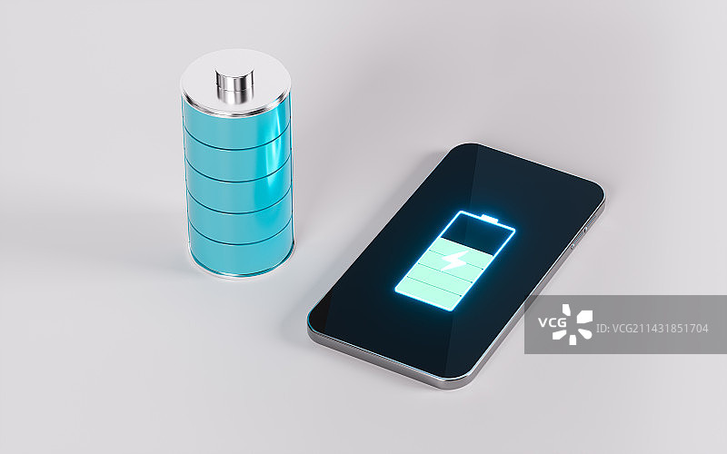 手机充电概念图3D渲染图片素材