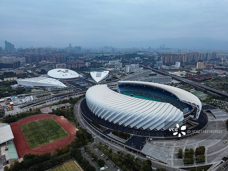 福州 海峡奥林匹克体育中心 福湾路 阳光天地 30中 福湾路立交桥 航拍 网球馆图片素材