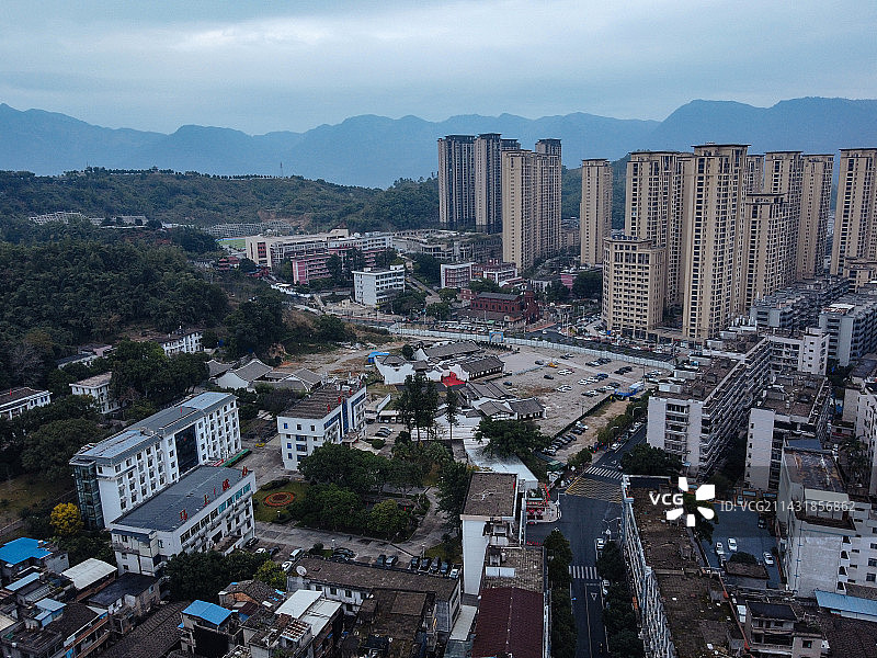 罗源县 凤山公园 慈林观音堂 第一中学 县医院 春景花园 航拍图片素材